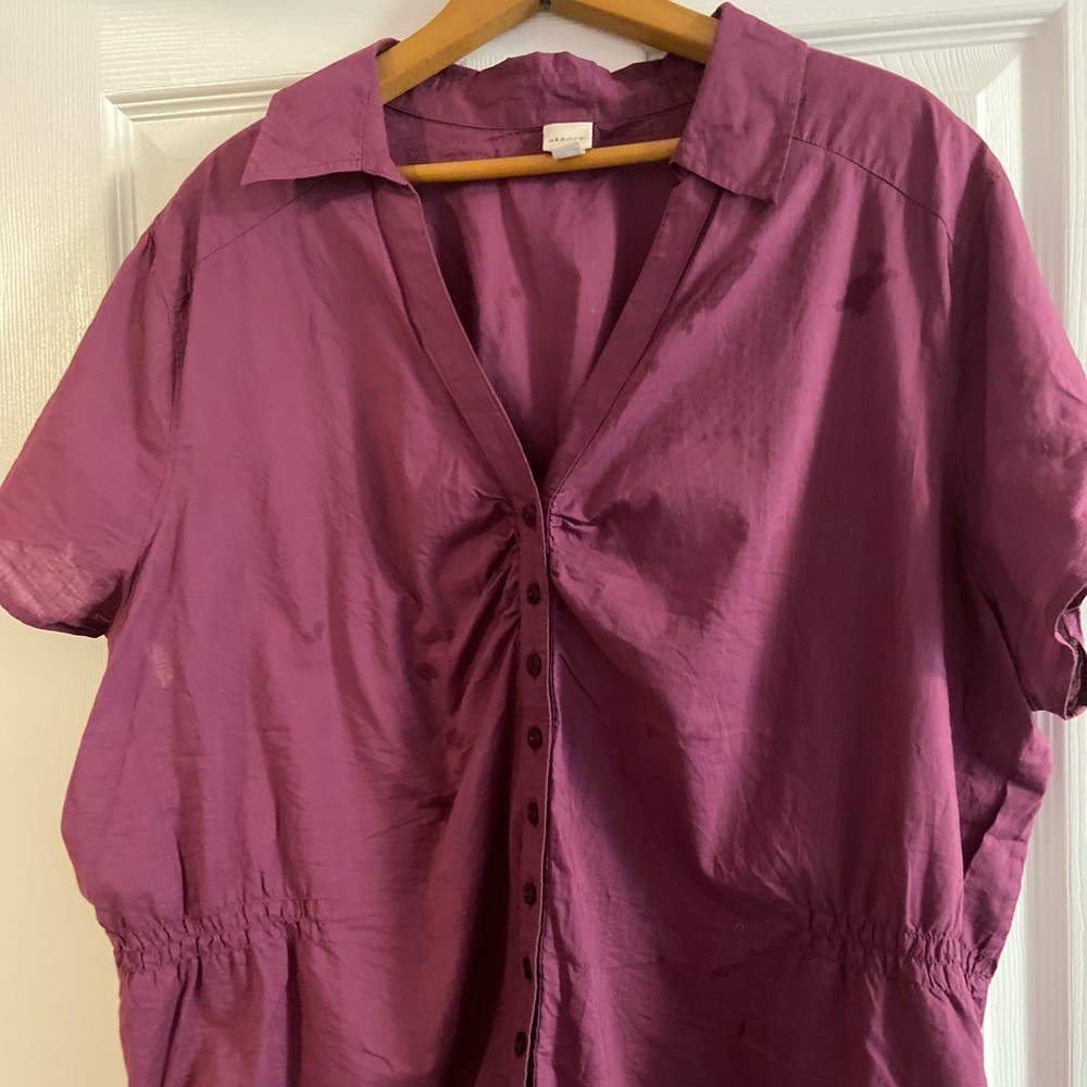 Short sleeve purple Merona (Size 26W) Top